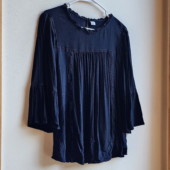 Old Navy Black Peasant Jersey Size Medium - Picture 3 of 13